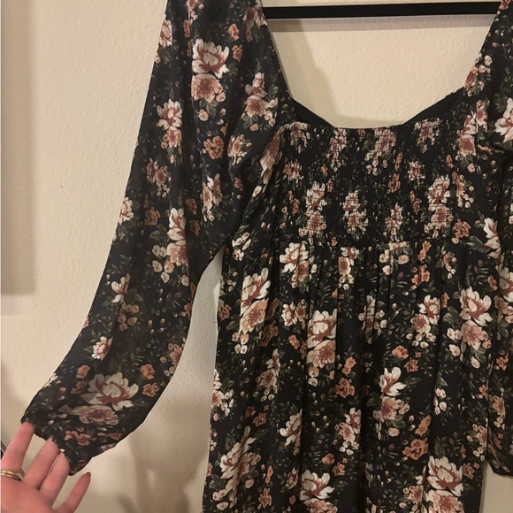 Abercrombie & Fitch Long Sleeve Corset Floral Dress - Picture 9 of 10